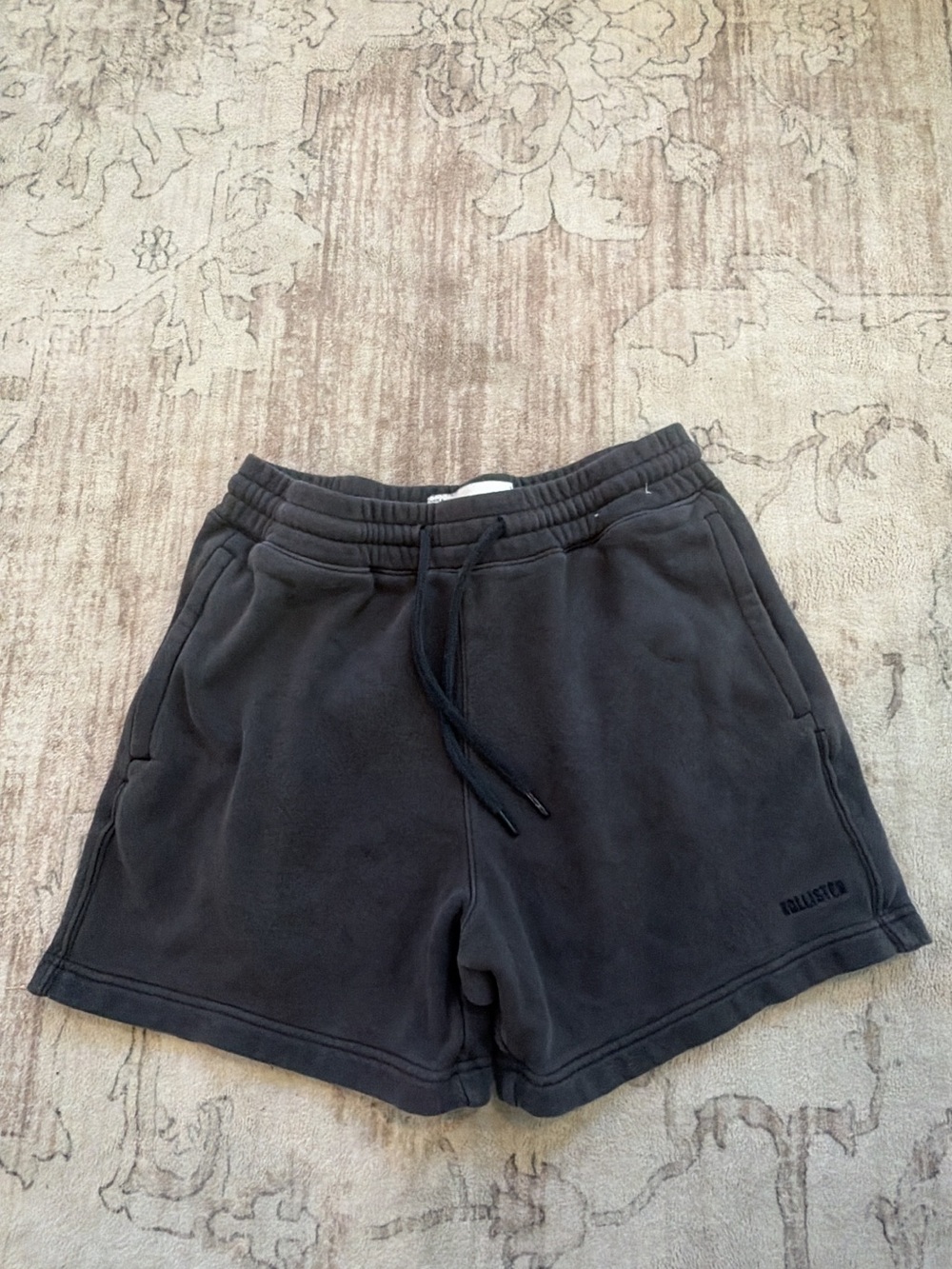 Hollister Black Fleece Drawstring Casual Shorts